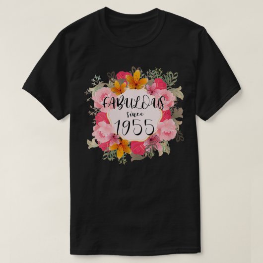 女性女性67歳1955年Happ以来の素晴らしい Tシャツ (デザイン正面)