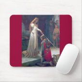 女性女王のナイト爵に叙する騎士旧式な絵画 マウスパッド (マウス)