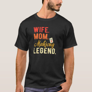 女性妻ママ麻雀レジェンドマージャンパーティー麻雀 Tシャツ