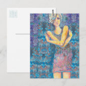 女性姿絵葉書 ポストカード (正面/裏面)