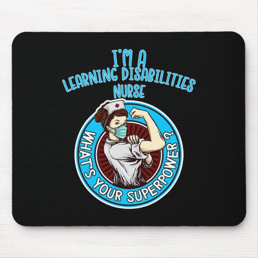 女性学看護アプリの障害ナース マウスパッド (正面)