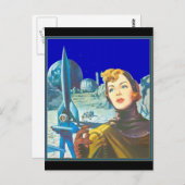 女性宇宙カデット ポストカード (正面/裏面)