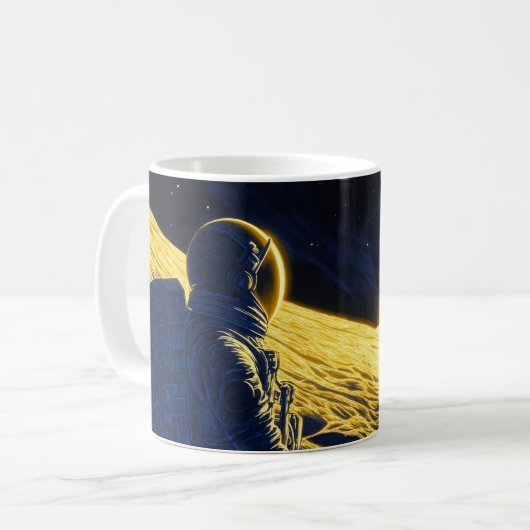 女性宇宙飛行士 コーヒーマグカップ (正面左)