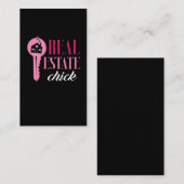 女性実在不動産おもしろい業者 名刺 (正面/裏面)