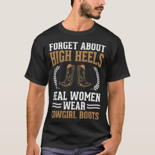 女性実在衣服女性のカーボーイブーツラインダンス Tシャツ