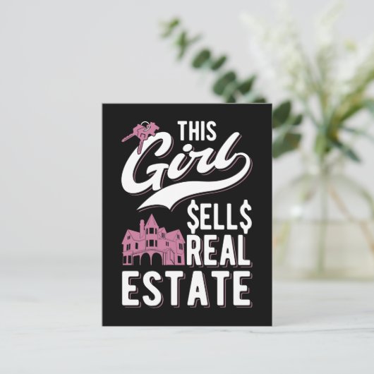 女性実在財団代理店女おもしろいの子 ポストカード (スタンド正面)