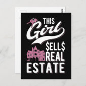 女性実在財団代理店女おもしろいの子 ポストカード (正面/裏面)