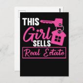 女性実在資産業者少女資産投資家 ポストカード (正面/裏面)