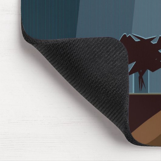 女性実業家の喫煙のシガー マウスパッド (コーナー)