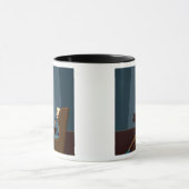 女性実業家の喫煙のシガー マグカップ (中央)