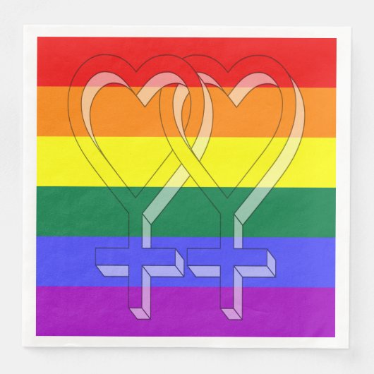 女性対プライド記号虹フラグ (正面)