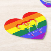 女性対プライド記号虹フラグ ペーパーコースター (アングル)
