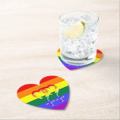 女性対プライド記号虹フラグ ペーパーコースター (インサイチュ)