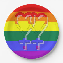 女性対プライド記号虹フラグ