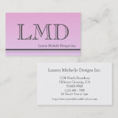 女性専門のモダンなデザインの名刺 名刺 (正面/裏面)