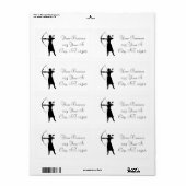 女性射手シルエットサンダー_コーブ ラベル (フルシート)