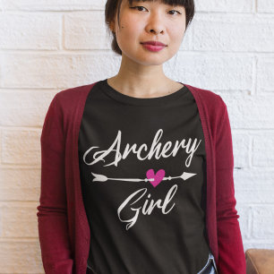 女性射手女性用の弓女贈与狩り Tシャツ