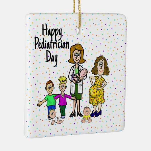 女性小児科クリスマスオーナメント セラミックオーナメント (右)