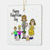 女性小児科クリスマスオーナメント セラミックオーナメント (左)