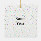 女性小児科クリスマスオーナメント セラミックオーナメント (裏面)