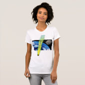 女性小惑星地球シャツ Tシャツ (正面フル)