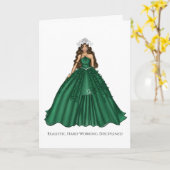 女性山羊座女神カスタム誕生日 カード (黄色い花)