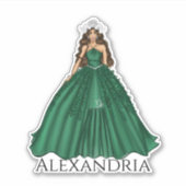 女性山羊座女神名前をカスタムする シール (正面)