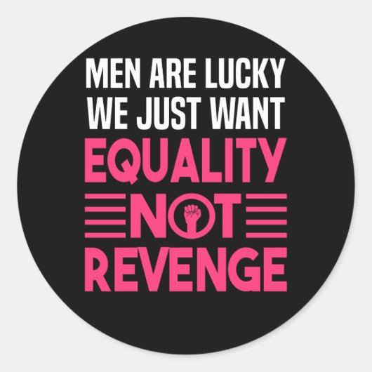 女性平等の女性のパワー ラウンドシール (正面)