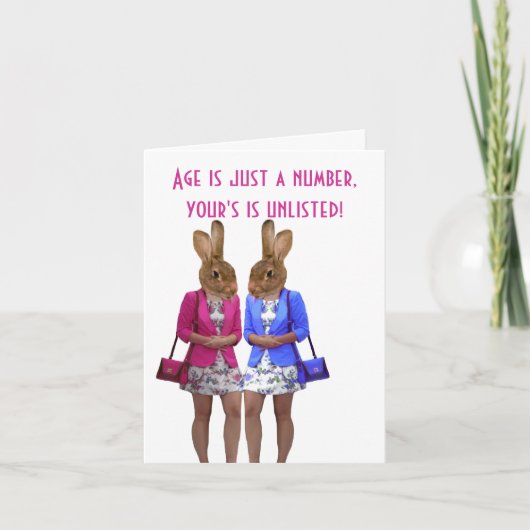 女性年齢おもしろいことわざ誕生日カード カード (正面)