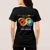 女性幽霊が自閉症の超常的シャツを提唱 トライブレンドＴシャツ (裏面)