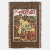 女性広告Posteが付いているパーフェクタの自転車 スローブランケット (正面縦)