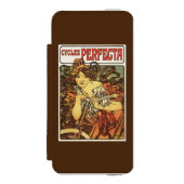 女性広告Posteが付いているパーフェクタの自転車 Incipio iPhoneウォレットケース (フォリオ 正面)