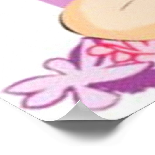 女性座る – ポスター (角)