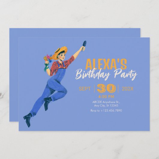 女性庭師 招待状 (正面/裏面)