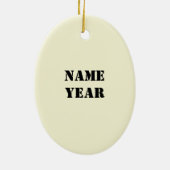 女性建築労働者クリスマスオーナメント セラミックオーナメント (裏面)