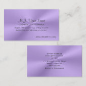 女性弁護士の高級薄紫 名刺 (正面/裏面)