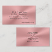 女性弁護士高級ピンクのクロムルック、スローガン 名刺 (正面/裏面)