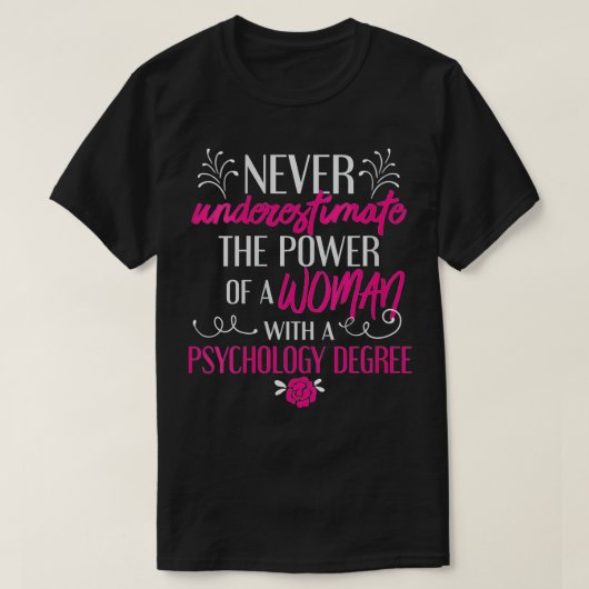 女性心理学の学位の卒業女性PhD PsyD Tシャツ (デザイン正面)