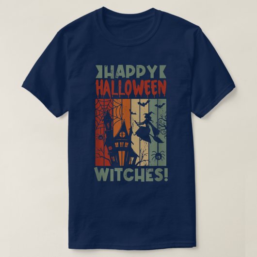 女性怖い不気味なハロウィーンウィッチ1119 Tシャツ (デザイン正面)