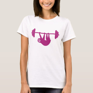 女性怠惰の体育館のティー(ピンク) Tシャツ