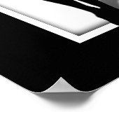 女性恋しく思のシルエット ポスター (角)