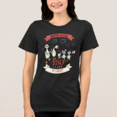 女性愛国アメリカ建国250年自由がーす トライブレンドTシャツ (正面)