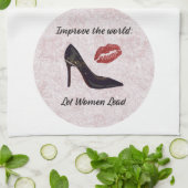 女性感動的にキッチンタオルを誘導させる キッチンタオル (折り畳み)