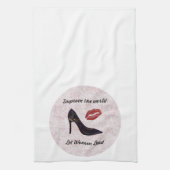 女性感動的にキッチンタオルを誘導させる キッチンタオル (縦)