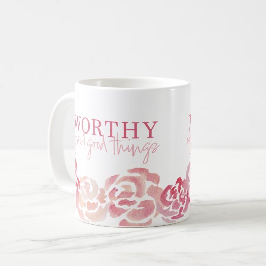 女性感動的エンパワーメントコーヒーマグ コーヒーマグカップ (正面左)