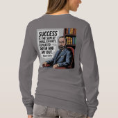 女性成功生産性引用文Tシャツ Tシャツ (裏面)