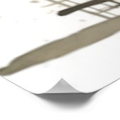 女性戦士と馬、スケッチアート、インクアート ポスター (角)