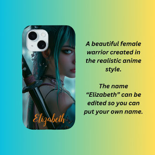 女性戦士アニメスタイル iPhone 15ケース