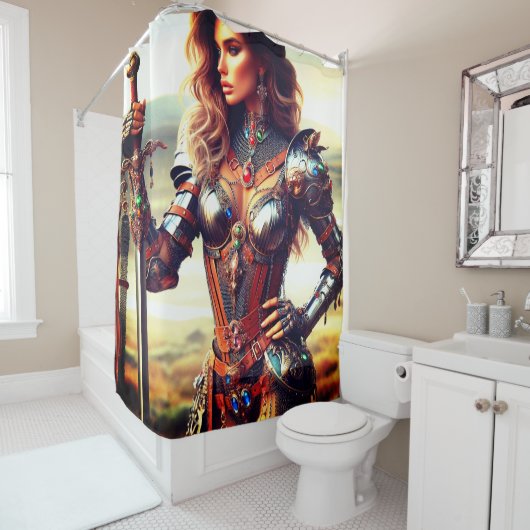 女性戦士 シャワーカーテン (インサイチュ)