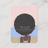 女性手作り職人イヤリングディスプレイカード コーリングカード (裏面)